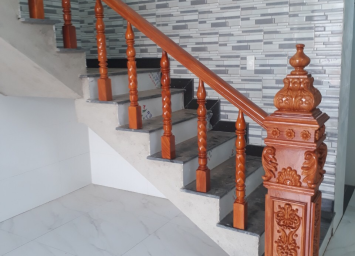Công trình cầu thang gỗ ở Mỹ Phước Bàu Bàng